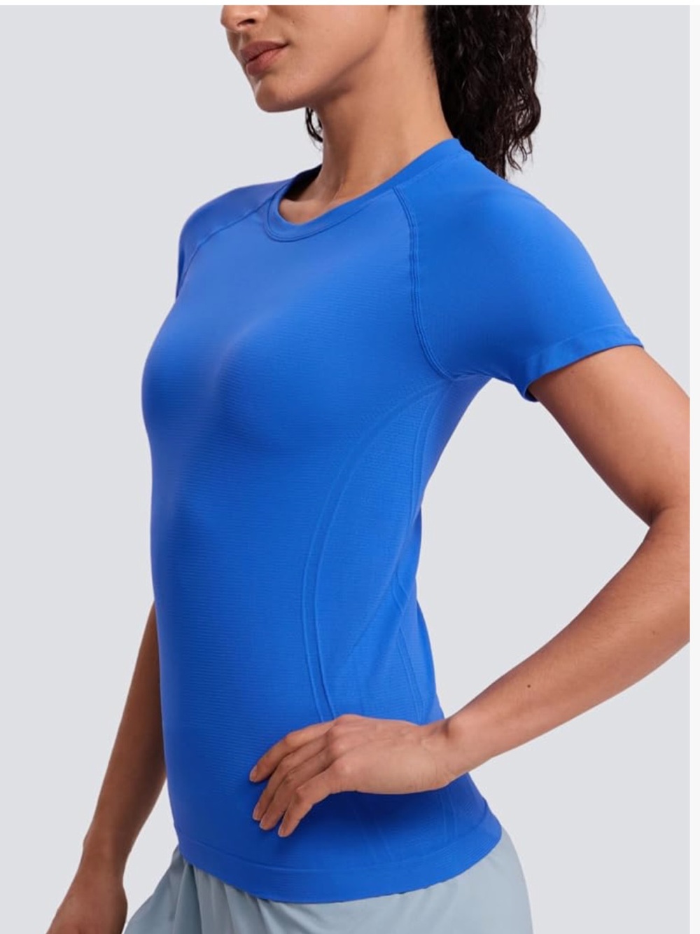 CRZ YOGA Women's Royal Blue Short-Sleeve Performance Tee